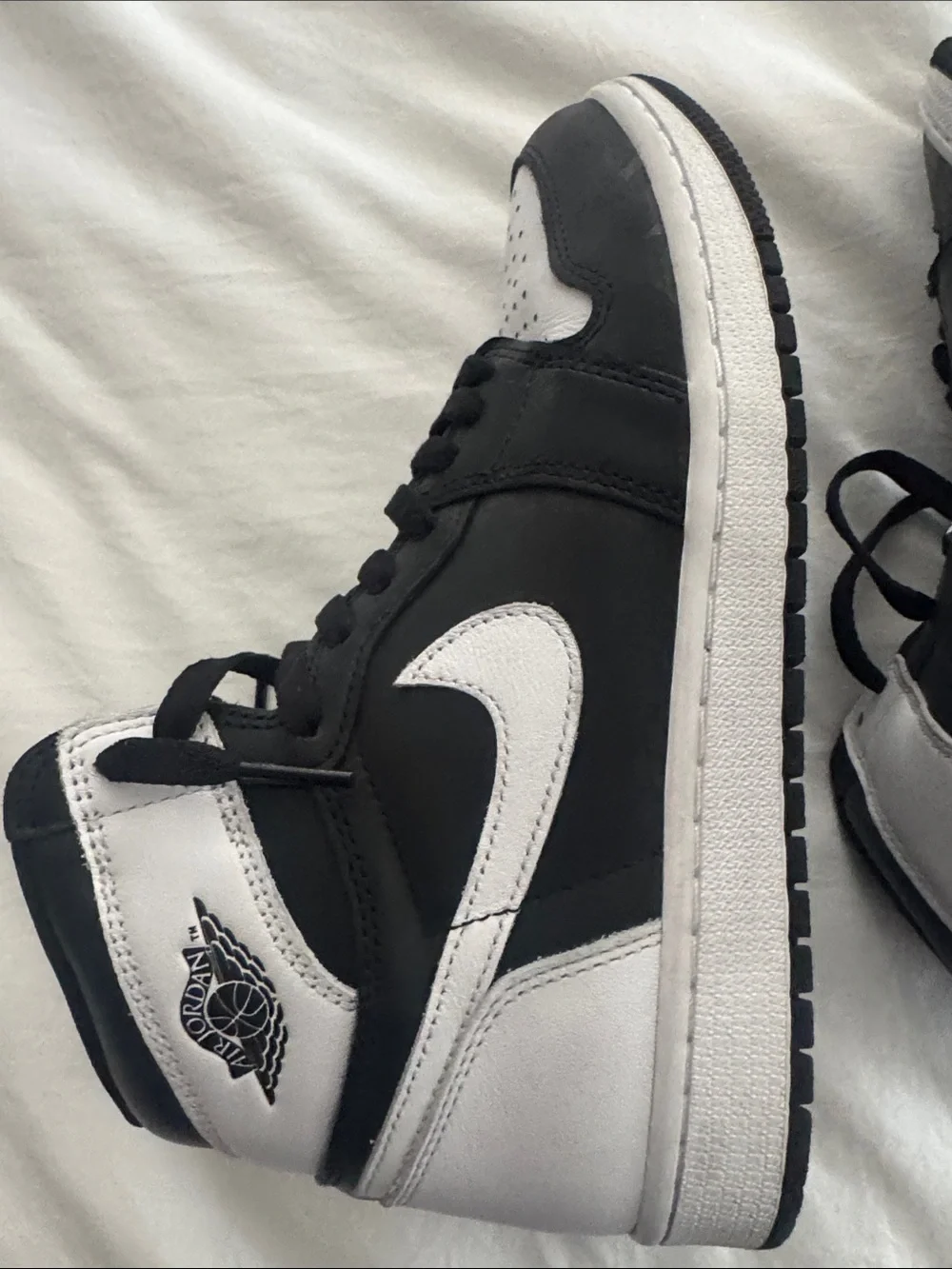 Jordan Black and White High-Top Sneakers